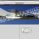 CLR172 Navy A7 Fighter Airplane Vision Rear Window Mural Decal