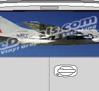 CLR172 Navy A7 Fighter Airplane Vision Rear Window Mural Decal