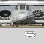 CLR174 A10 Thunderbolt Airplane Vision Rear Window Mural Decal