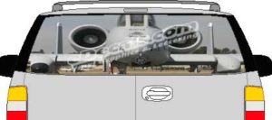 CLR174 A10 Thunderbolt Airplane Vision Rear Window Mural Decal