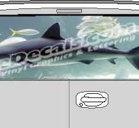 CLR176 Shark II Vision Rear Window Mural Decal