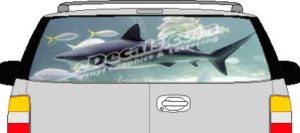 CLR176 Shark II Vision Rear Window Mural Decal