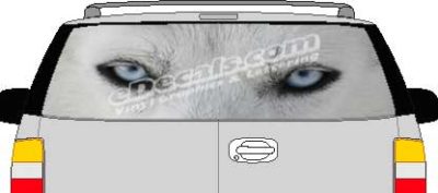 CLR180 Wolf Eyes Vision Rear Window Mural Decal