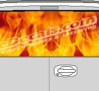 CLR181 Backdraft Fire Vision Rear Window Mural Decal