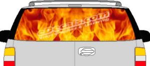 CLR181 Backdraft Fire Vision Rear Window Mural Decal