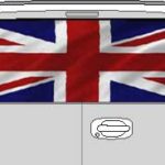 CLR188 England UK Britain Vision Rear Window Mural Decal