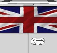 CLR188 England UK Britain Vision Rear Window Mural Decal