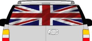 CLR188 England UK Britain Vision Rear Window Mural Decal