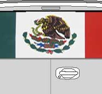 CLR190 Mexico Mexican Flag Vision Rear Window Mural Decal