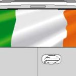 CLR191 Ireland Irish Flag Vision Rear Window Mural Decal