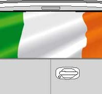 CLR191 Ireland Irish Flag Vision Rear Window Mural Decal