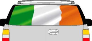 CLR191 Ireland Irish Flag Vision Rear Window Mural Decal