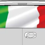 CLR192 Italy Italian Flag Vision Rear Window Mural Decal