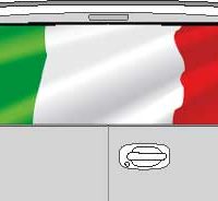 CLR192 Italy Italian Flag Vision Rear Window Mural Decal