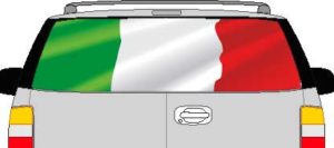 CLR192 Italy Italian Flag Vision Rear Window Mural Decal