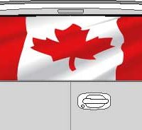 CLR193 Canada Canadian Flag Vision Rear Window Mural Decal