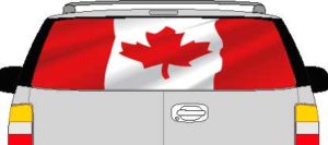 CLR193 Canada Canadian Flag Vision Rear Window Mural Decal