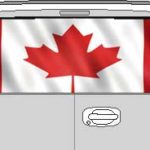 CLR194 Canada Canadian Flag II Vision Rear Window Mural Decal