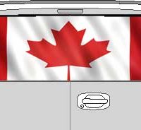 CLR194 Canada Canadian Flag II Vision Rear Window Mural Decal