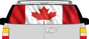 CLR194 Canada Canadian Flag II Vision Rear Window Mural Decal