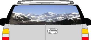 CLR198 View From Heaven Vision Rear Window Mural Decal