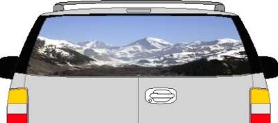 CLR198 View From Heaven Vision Rear Window Mural Decal