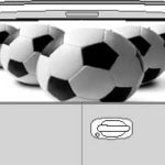 CLR201 Soccer Balls Vision Rear Window Mural Decal
