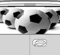 CLR201 Soccer Balls Vision Rear Window Mural Decal