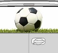 CLR202 Soccer Ball Grass Vision Rear Window Mural Decal