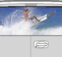 CLR203 Surf Surfing Waves Vision Rear Window Mural Decal