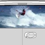 CLR204 Surf Surfing Waves II Vision Rear Window Mural Decal