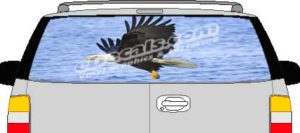 CLR205 Eagle in Flight Vision Rear Window Mural Decal