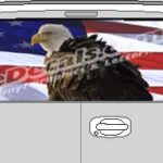 CLR208 Eagle American Flag IV Vision Rear Window Mural Decal