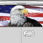 CLR210 Eagle American Flag VI Vision Rear Window Mural Decal