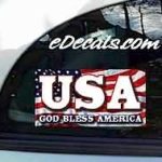 CNF151 USA God Bless America Patriotic Decal