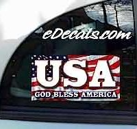  CNF151 USA God Bless America Patriotic Decal