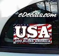 CNF151 USA God Bless America Patriotic Decal