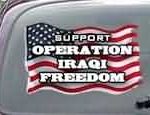 CNF160 Support Operation Iraqi Freedom Patriotic American Flag Decal