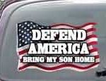 CNF162 Defend America Bring My Son Home Patriotic American Flag Decal