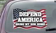  CNF162 Defend America Bring My Son Home Patriotic American Flag Decal