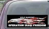 CNF168 Help Support Operation Iraqi Freedom Patriotic American Flag Decal