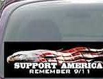 CNF169 Support America Remember 9/11 Patriotic American Flag Decal