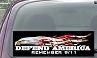  CNF170 Defend America Remember 9/11 Patriotic American Flag Decal