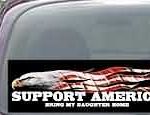CNF173 Support America Bring My Daughter Home Patriotic American Flag Decal