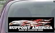 CNF173 Support America Bring My Daughter Home Patriotic American Flag Decal