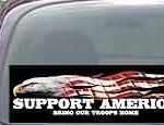 CNF175 Support America Bring Our Troops Home Patriotic American Flag Decal