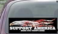 CNF175 Support America Bring Our Troops Home Patriotic American Flag Decal