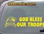 CNF182 God Bless Our Troops Patriotic Decal