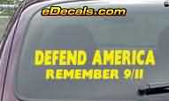  CNF183 Defend America Remember 9/11 Patriotic Decal