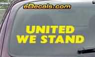  CNF190 United We Stand Patriotic Decal